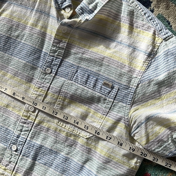 Vans Men’s Cotton Button Down Striped Shirt - Size Small - Picture 9 of 10